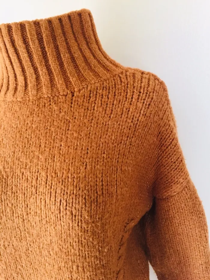 Pull col cheminée camel - photo numéro 3