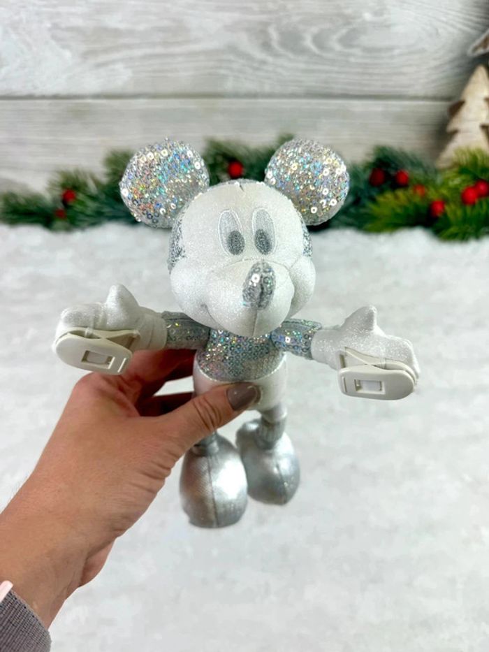 Peluche d’épaule Disney Mickey Sequin argent 20th anniversary Tokyo Disneyland - photo numéro 2
