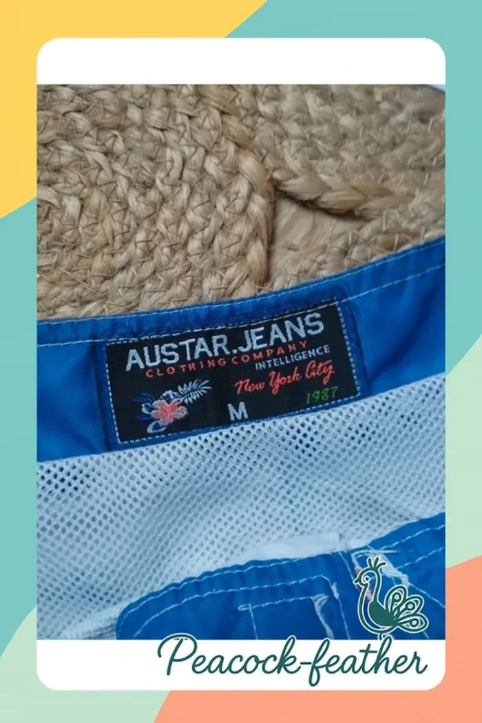 Short de plage homme M austar jeans - photo numéro 5