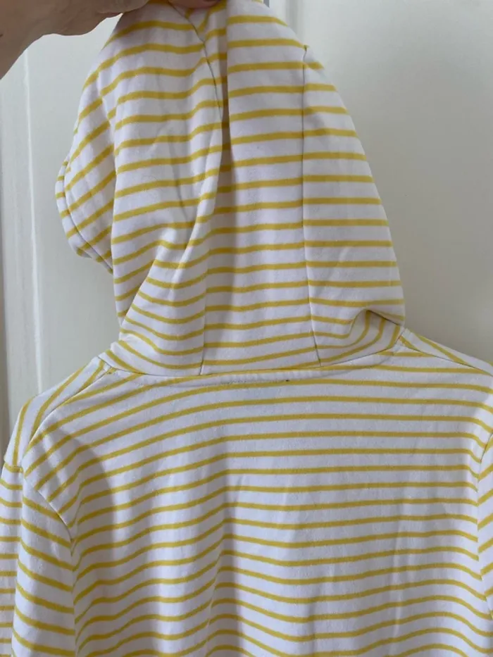 Sweat à capuche marinière jaune Esmara Lidl - photo numéro 8