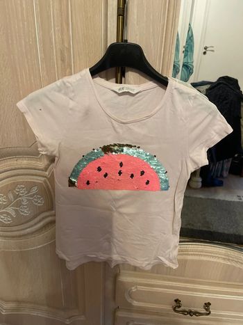 T shirt paillette réversible