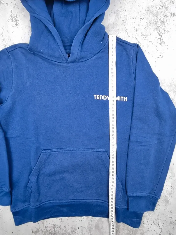 Sweat à capuche Teddy Smith bleu – Taille 12 ans Garçon (mesures en photos) - photo numéro 6