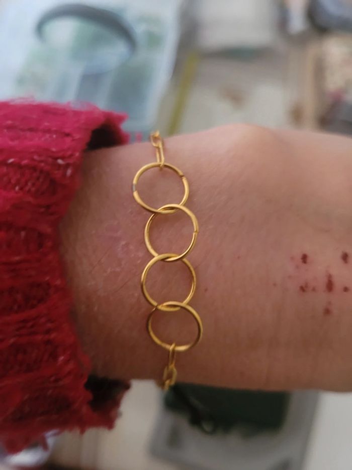 Bracelet en acier inoxydable doré