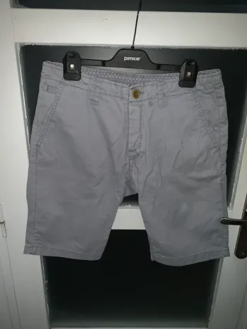 Short gris taille 40 classique homme coton