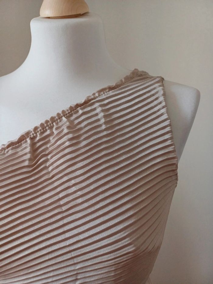 Robe longue dorée asymétrique Copperose taille S 36 - photo numéro 3