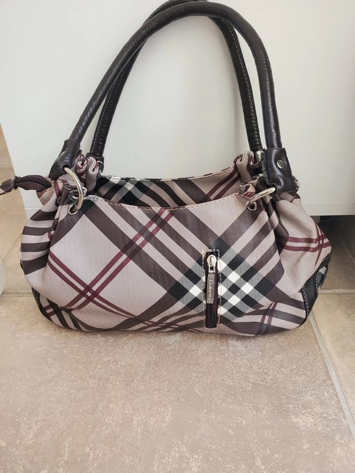 Sac à main beige et marron - photo numéro 2