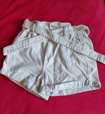 Short en jean blanc
