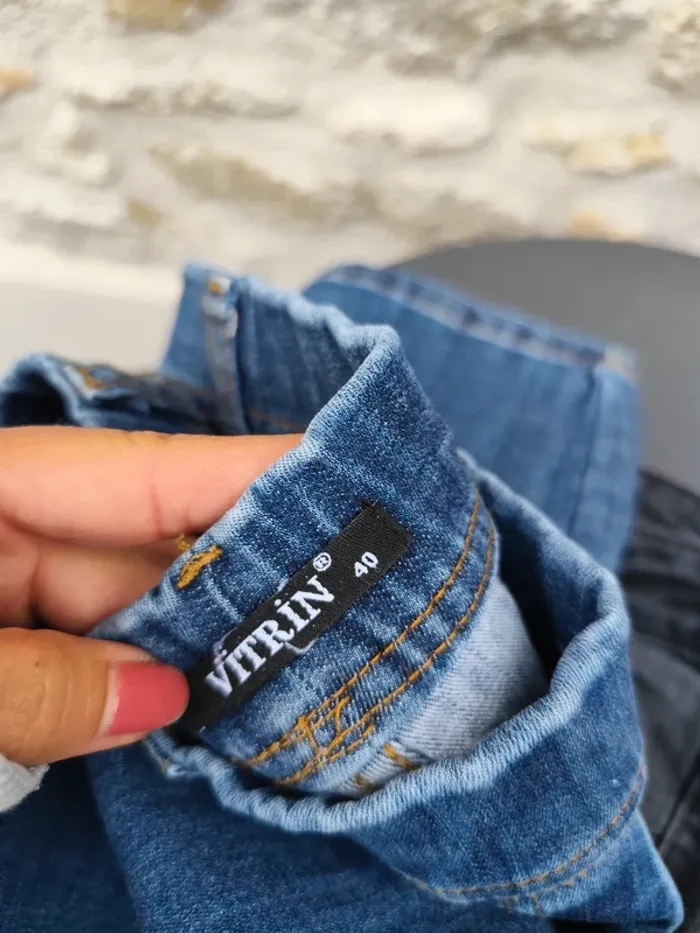 Lot jeans slim et skinny + 2 shorts femme - photo numéro 2