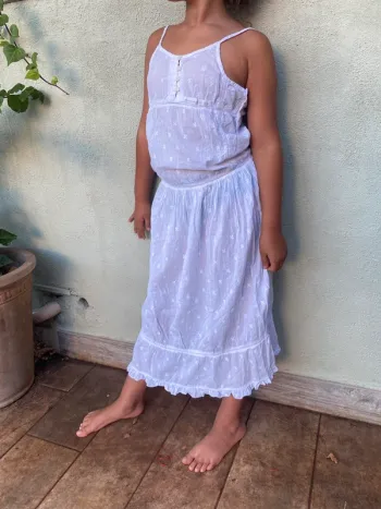 Robe longue blanche IKKS 8ans