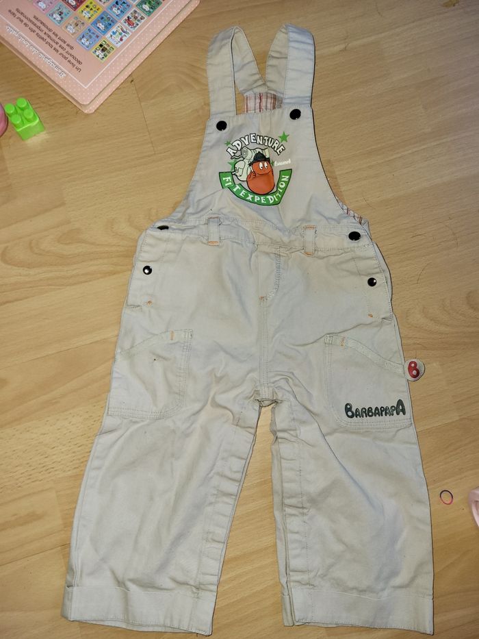 Salopette été beige barbapapa