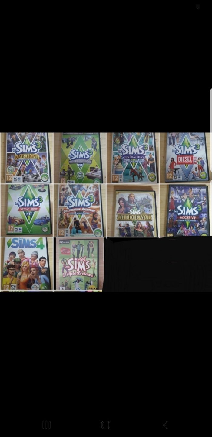Lot jeux pc les sims