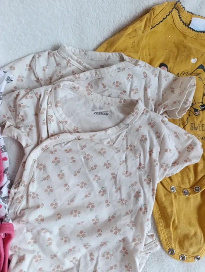 Lot de 5 bodies fille, 3 mois - photo numéro 3