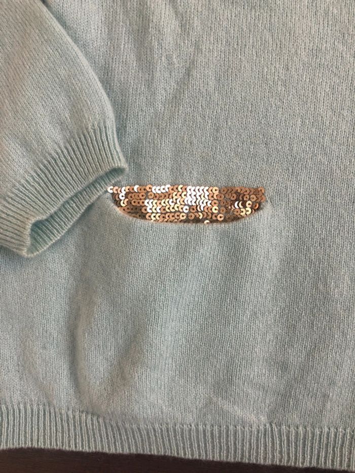 Pull Cachemire vert tendre Caroll taille 36 - photo numéro 4