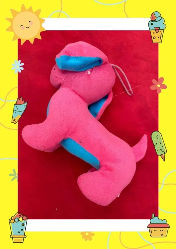 Peluche chien rose - photo numéro 4