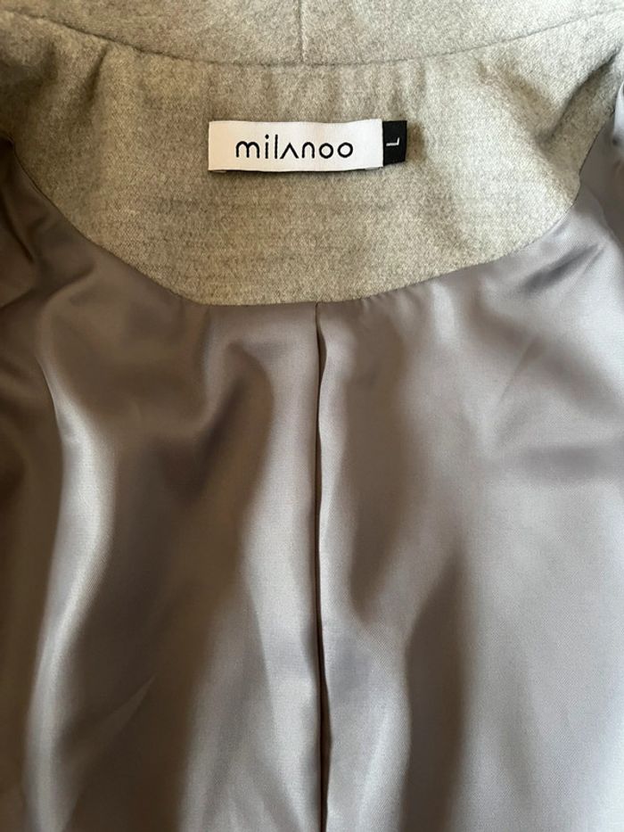 Manteau long femme gris Taille L - 40 - photo numéro 9