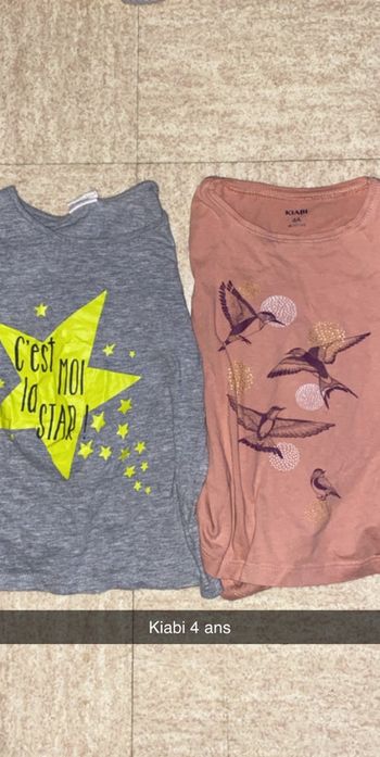 Lot teeshirt manches longues