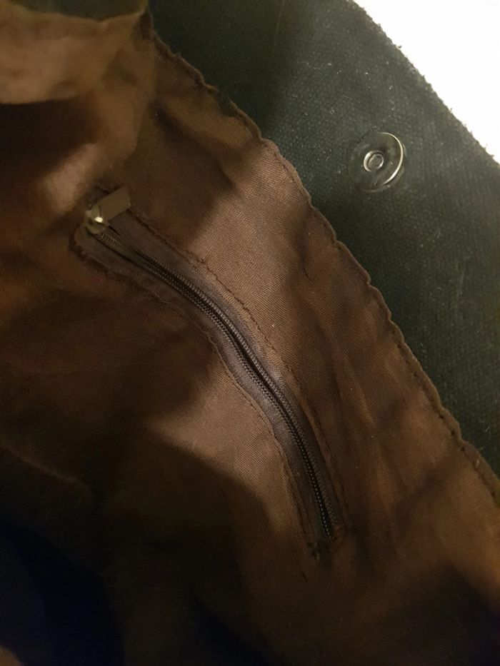 sac besace / à main / à bandoulière / fourre-tout, grande capacité, en tissus / toile, noir - photo numéro 4