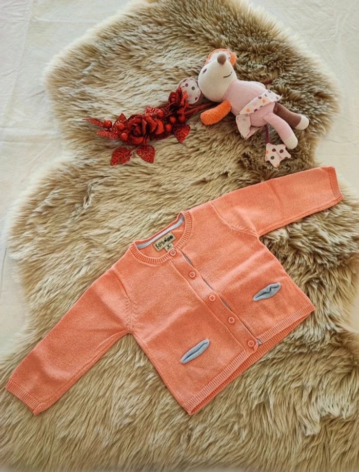 Gilet rose saumon kimbaloo 6 mois
