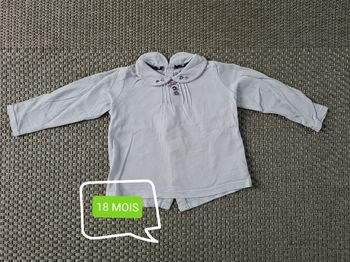 Tshirt à col fille - 18 mois