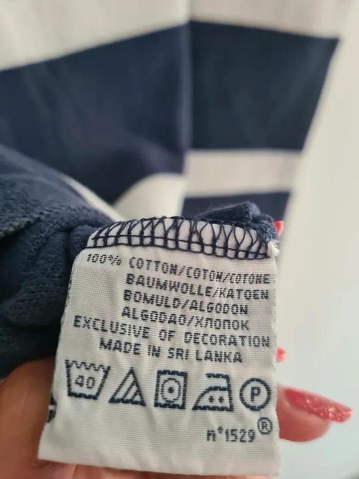 Polo Ralph Lauren rayé marine et blanc - Taille M - photo numéro 6
