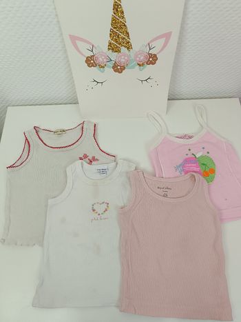 🦄 Débardeurs bébé fille taille 6 mois 🦄