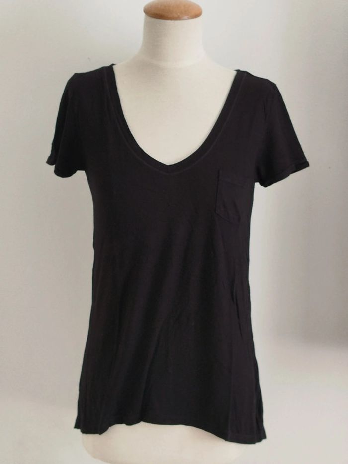 Tee-shirt noir manches courtes AJC taille 42