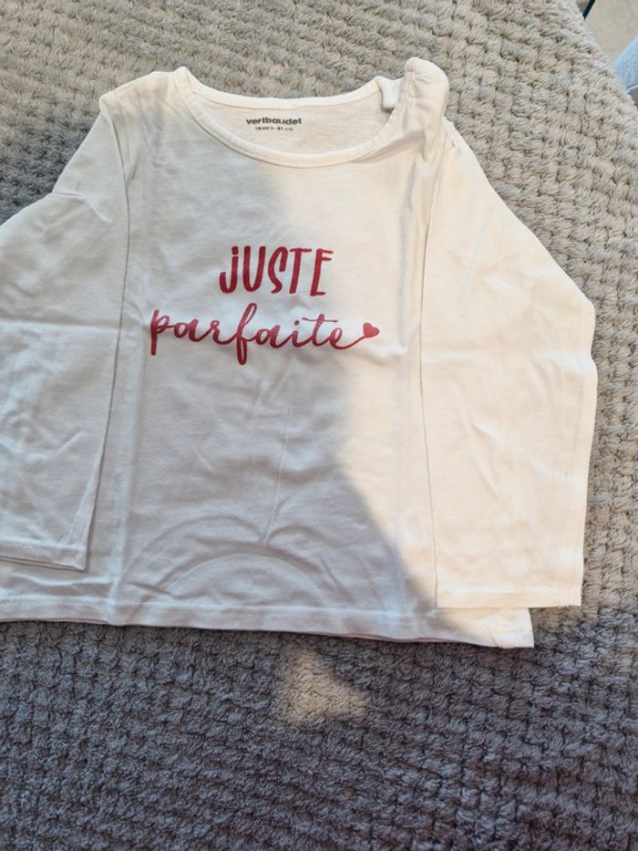 Lot 2 tshirt Verbaudet 18 mois fille - photo numéro 2