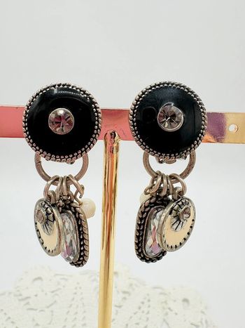 Boucles d’oreilles à clips perlées  vintage