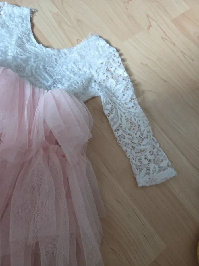 Robe 2ans fille blanc et rose - photo numéro 2
