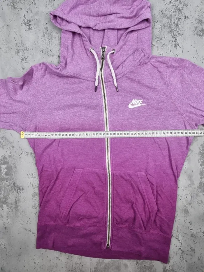 Gilet à capuche Nike zippé rose dégradé – Taille M Femme (mesures en photos) - photo numéro 10