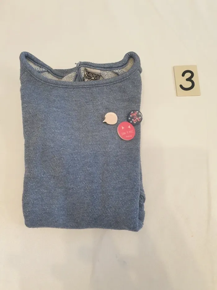 Robe bleue grise  TAO 3 ans - photo numéro 5