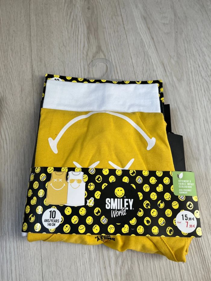 Lot de 2 débardeurs Marcel 10 ans smiley World