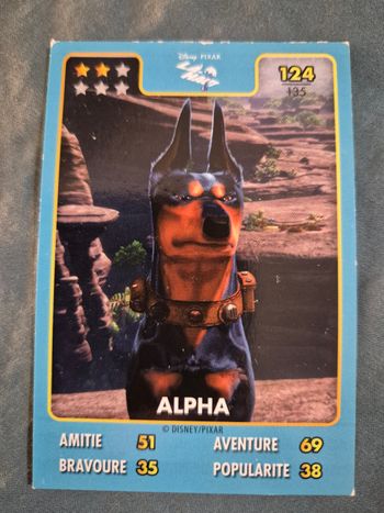 Carte Héros Disney Pixar Auchan n° 124/135 Là-haut Alpha