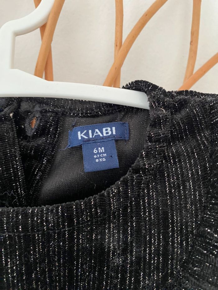 Combishort noir pailleté Kiabi 6 mois - photo numéro 3