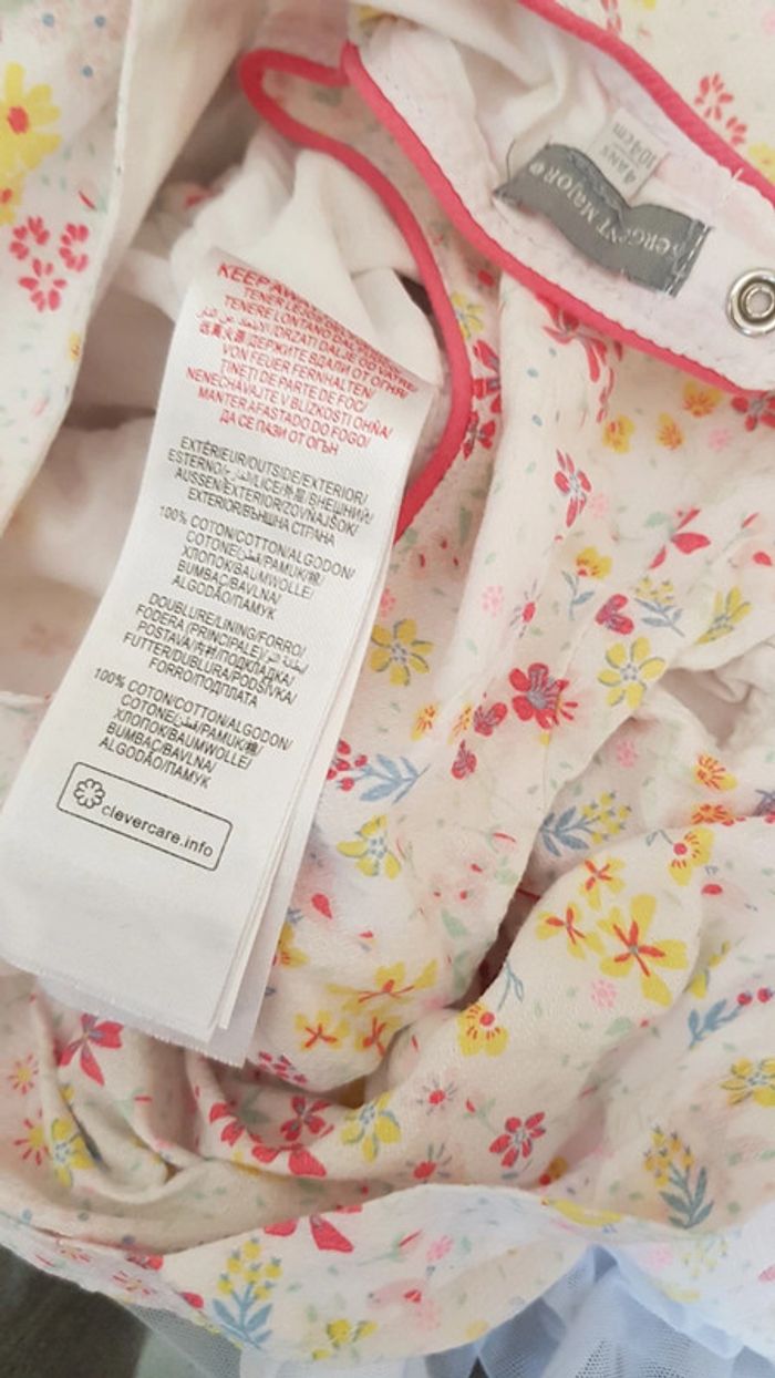 Robe blanche à fleurs Sergent Major - photo numéro 3