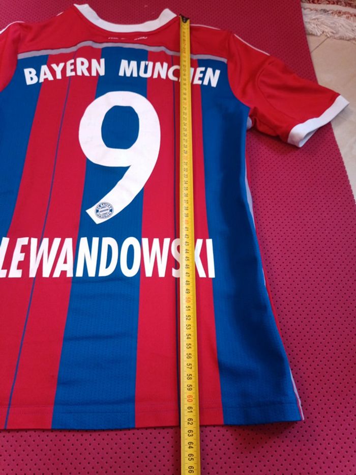 Maillot de foot Lewandowski Bayern München, Adidas Authentique Officiel taille enfant 13/14 ans - photo numéro 19