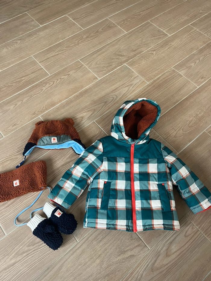 Manteau catimini 3 ans snood chapka et moufles