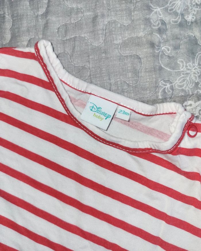 Tee shirt à rayures disney 24 mois - photo numéro 3