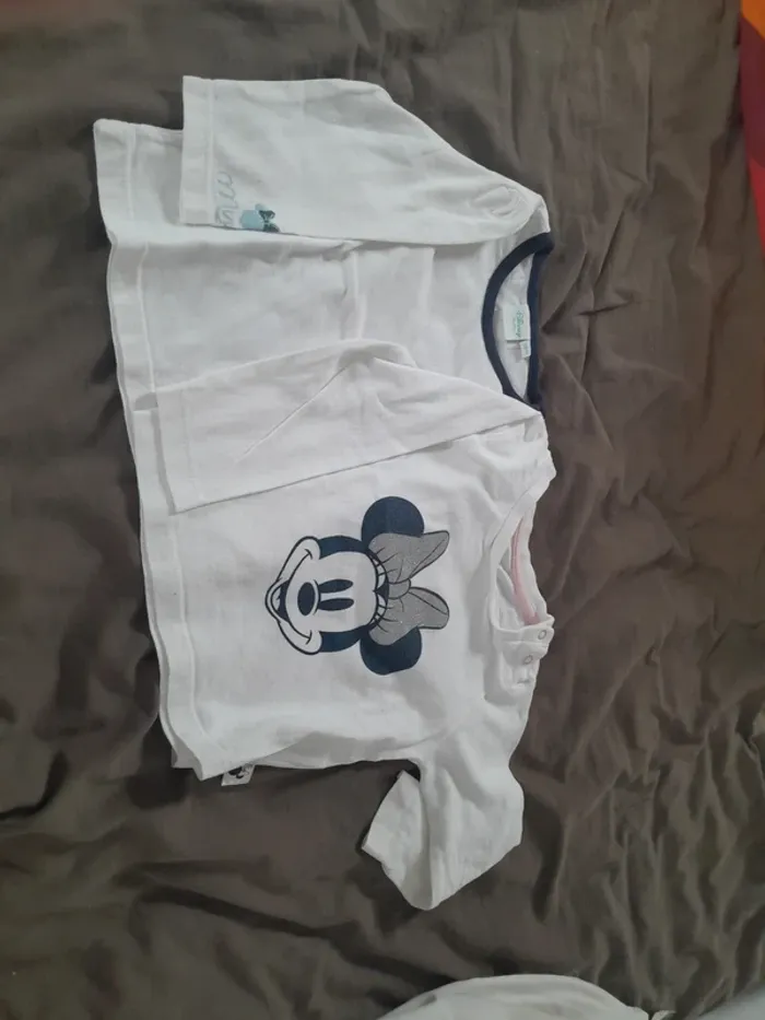 Ensemble T-shirt pantalon Disney Minnie 12 mois - photo numéro 3