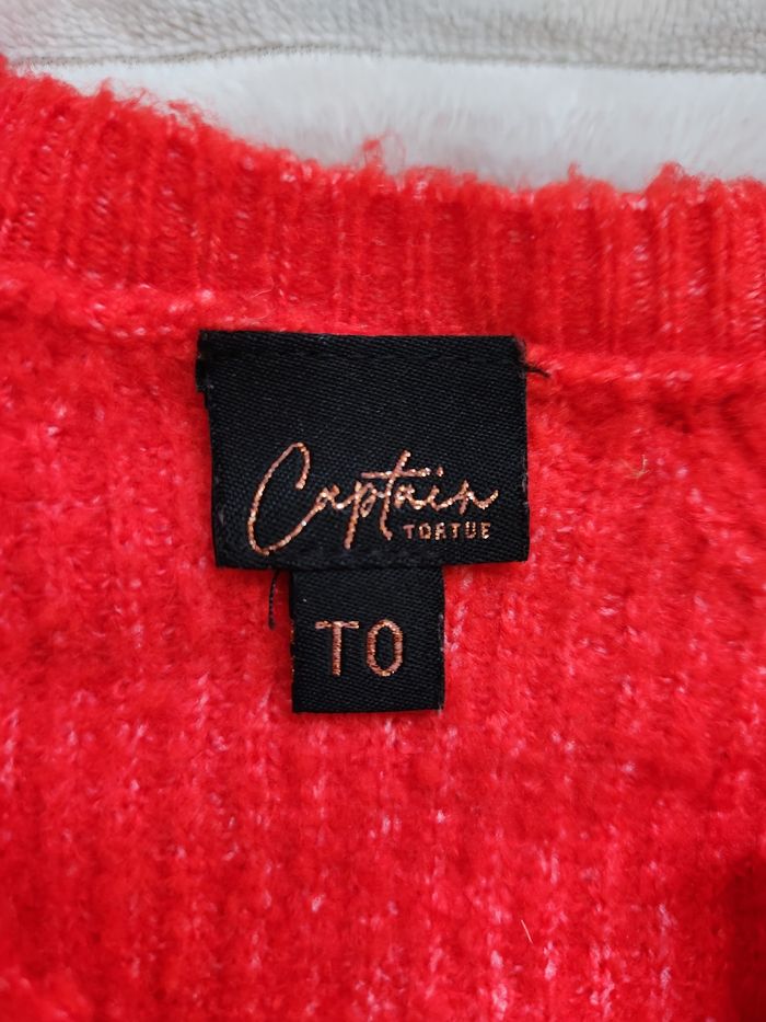 Gilet long rouge Captain Tortue – T0 / 36 – Peluché - photo numéro 5