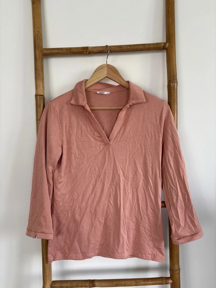 T-shirt rose à manches longues gemo taille M