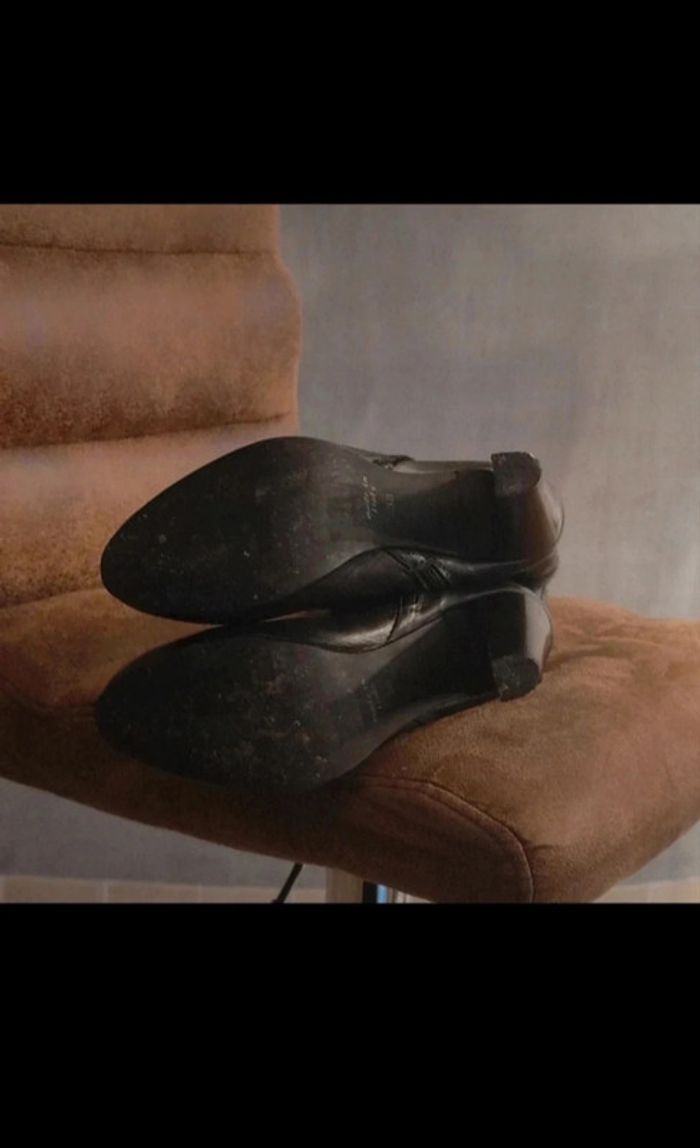 Cuissardes en cuir noir à talons Texto - photo numéro 3