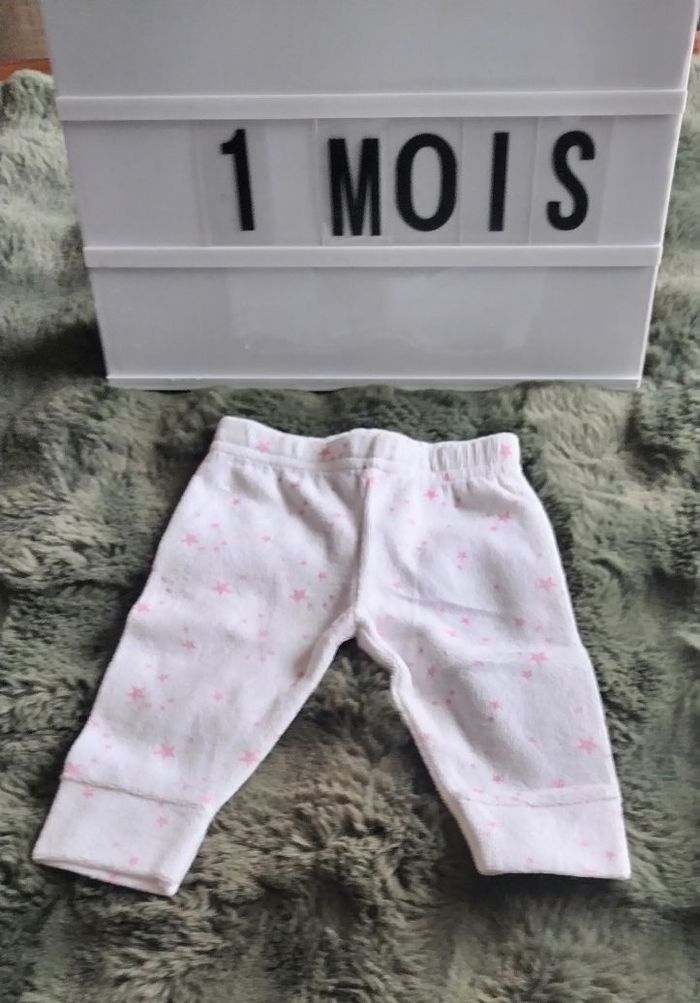 Pantalon velour 1 mois