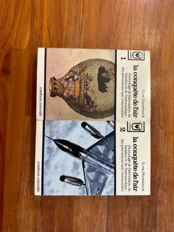Lot de deux livres la conquête de l’air 1 et 2