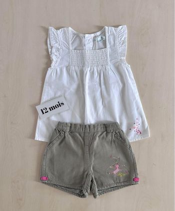 Ensemble été - bébé fille 12 mois 74 cm