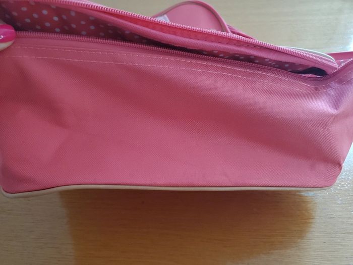 Valisette sac de voyage rouge corail - photo numéro 6