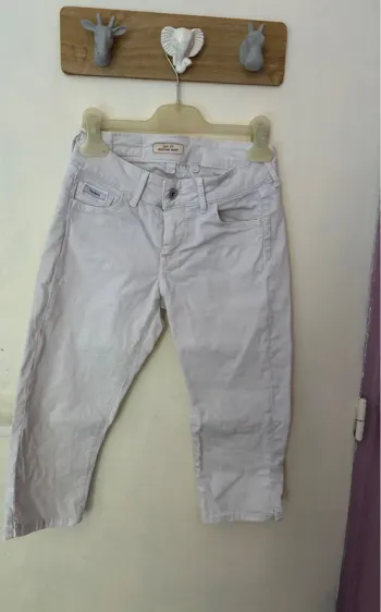 Pantacourt blanc, 24 (34 XS), Pepe Jeans.