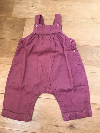 Salopette velours 3 mois