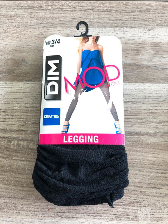Legging DIM taille 3/4 noir neuf