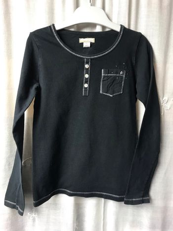 T-shirt noir strass 8 ans Orchestra